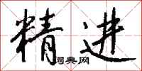 錢沛雲精進行書怎么寫
