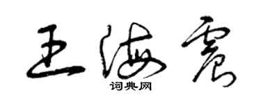 曾慶福王海震草書個性簽名怎么寫