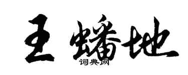 胡問遂王蟠地行書個性簽名怎么寫