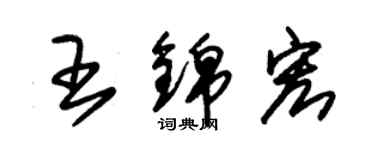 朱錫榮王錦宏草書個性簽名怎么寫