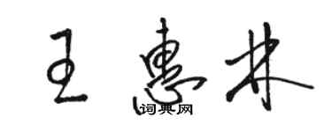 駱恆光王惠林草書個性簽名怎么寫