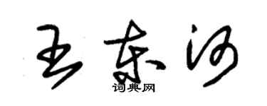 朱錫榮王東河草書個性簽名怎么寫