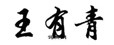 胡問遂王有青行書個性簽名怎么寫