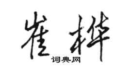 駱恆光崔樺行書個性簽名怎么寫