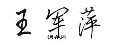 駱恆光王軍萍行書個性簽名怎么寫