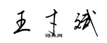 梁錦英王才斌草書個性簽名怎么寫