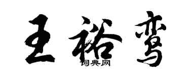 胡問遂王裕鸞行書個性簽名怎么寫