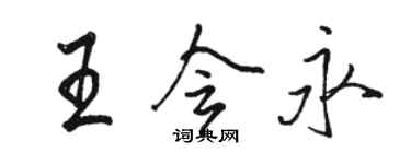 駱恆光王會永行書個性簽名怎么寫