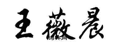 胡問遂王薇晨行書個性簽名怎么寫