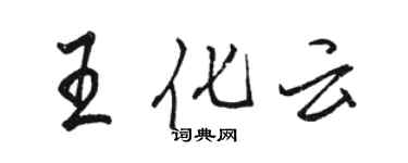 駱恆光王化雲行書個性簽名怎么寫