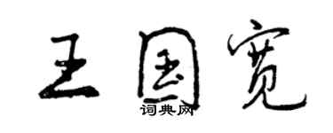 曾慶福王國寬行書個性簽名怎么寫