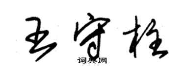 朱錫榮王守柱草書個性簽名怎么寫