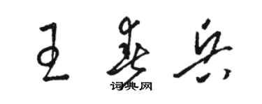 駱恆光王春兵草書個性簽名怎么寫