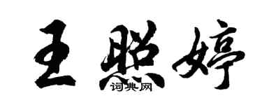 胡問遂王照婷行書個性簽名怎么寫