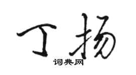 駱恆光丁揚行書個性簽名怎么寫
