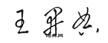 駱恆光王開典草書個性簽名怎么寫