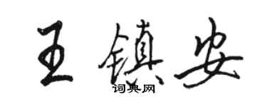 駱恆光王鎮安行書個性簽名怎么寫