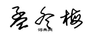 朱錫榮孟冬梅草書個性簽名怎么寫