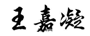 胡問遂王嘉凝行書個性簽名怎么寫