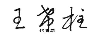 駱恆光王希柱草書個性簽名怎么寫