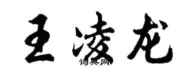 胡問遂王凌龍行書個性簽名怎么寫