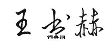 駱恆光王書赫行書個性簽名怎么寫