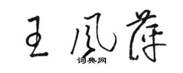 駱恆光王風萍草書個性簽名怎么寫