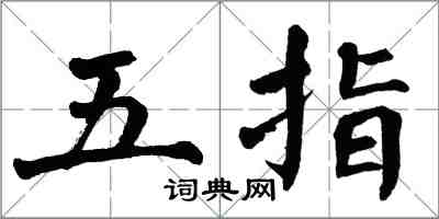 翁闓運五指楷書怎么寫