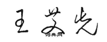 駱恆光王艾先草書個性簽名怎么寫