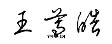 梁錦英王尊皓草書個性簽名怎么寫