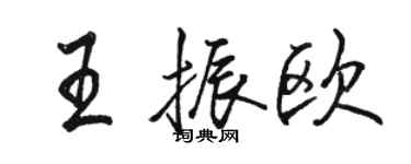 駱恆光王振歐行書個性簽名怎么寫