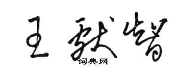 駱恆光王獻智草書個性簽名怎么寫