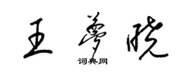 梁錦英王夢曉草書個性簽名怎么寫