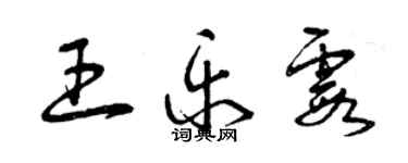 曾慶福王樂霞草書個性簽名怎么寫