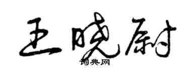 曾慶福王曉尉草書個性簽名怎么寫