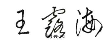 駱恆光王露海草書個性簽名怎么寫