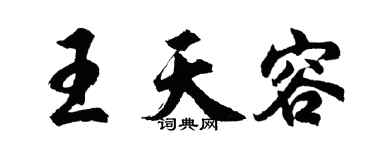 胡問遂王天容行書個性簽名怎么寫
