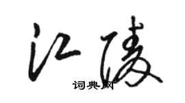 駱恆光江陵草書個性簽名怎么寫