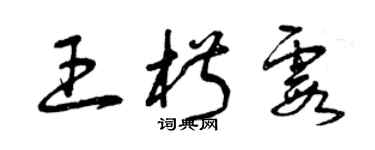 曾慶福王椒霞草書個性簽名怎么寫