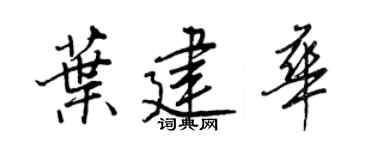 王正良葉建華行書個性簽名怎么寫