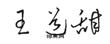 駱恆光王道甜草書個性簽名怎么寫