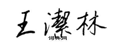 王正良王潔林行書個性簽名怎么寫