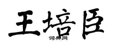 翁闓運王培臣楷書個性簽名怎么寫
