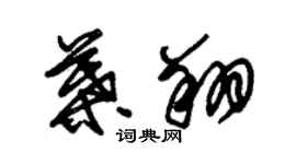 朱錫榮葉翔草書個性簽名怎么寫