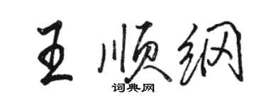 駱恆光王順綱行書個性簽名怎么寫