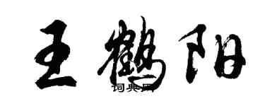 胡問遂王鶴陽行書個性簽名怎么寫