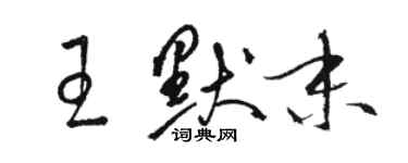 駱恆光王默末草書個性簽名怎么寫