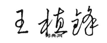 駱恆光王植鋒草書個性簽名怎么寫