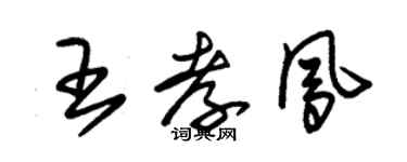 朱錫榮王孝鳳草書個性簽名怎么寫