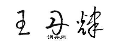 駱恆光王丹輝草書個性簽名怎么寫